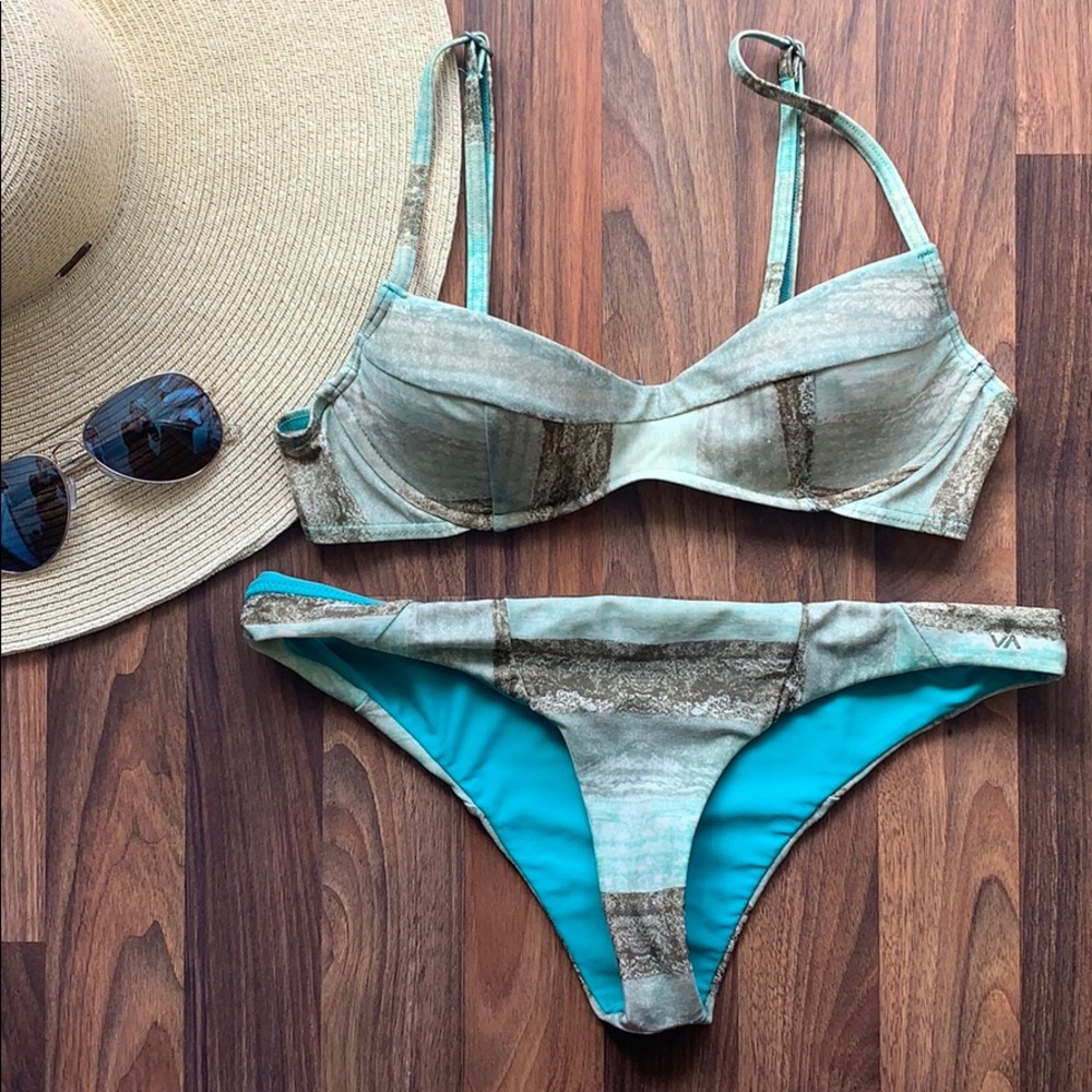 RVCA Beachy Green Bikini Set